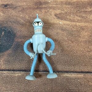 Futurama Bender Action Figure Matt Groening Grey Good Vintage PVC Robot